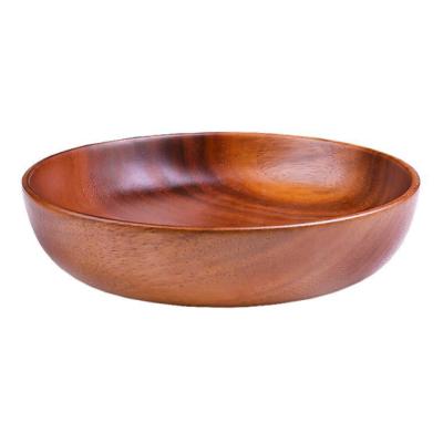 China Wholesale Modern Wooden Antique Serving Bowl Salad Acacia Noodle Soup Eco Friendly Takeout Bowl for sale