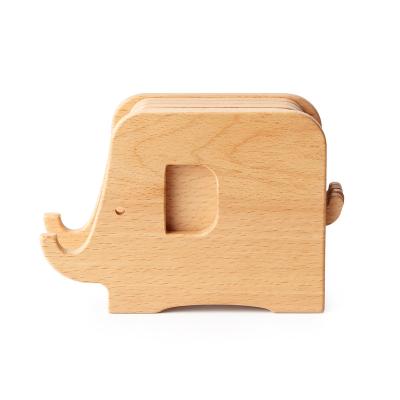 China 2021 Viable Hot Selling Beech and Acacia Elephant and Cup Shape Phone Holder Mat Dining Table Mats for sale