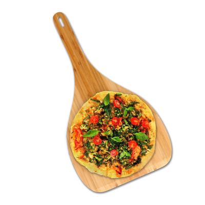 China Amazon Stocked Sells Large and Long-Handle Natural Bamboo Pizza Boards for sale