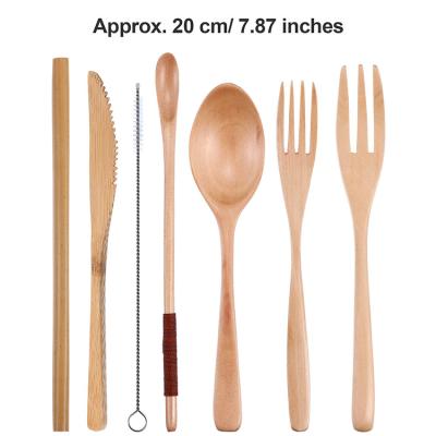 China Wholesale Custom Reusable Portable Reusable Black Organic Bamboo Cutlery Utensil Flatware Travel Tableware Set Viable Set In Pocket for sale