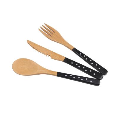 China Life Fiber Travel Utensils Lightweight Reusable Simple Sustainable Flatware Bamboo Dinnerware Set Biodegradable Bamboo Fiber Life Cutlery Set for sale