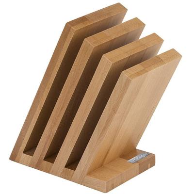 China 2021 Viable Magnetic Knife Block Sets Holder With Beech Walnut Wood Material 4 Layers Bamboo Knife Rest for sale