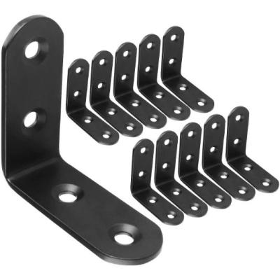 China Aluminum/Iron/Stainless Steel Blacker L Heavy Duty Joint Bracket Stainless Steel Metal Corner Brace Fastener 90 Degree Angle Shaped Shelf Bracket for sale