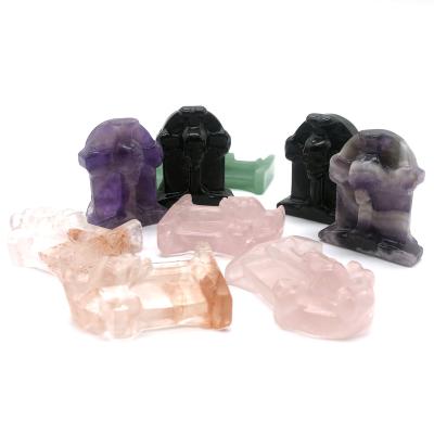 China Europe Wholesale Natural Crystal Tombstone Halloween Products For Souvenirs Gifts for sale