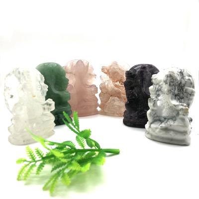 China Wholesale Bulk Natural India Crystal Ganesha Crystal Crafts For Home Souvenirs Gifts for sale