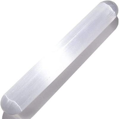 China India Wholesale Bulk Selenite Magic Wand Selenite Massage Filling Crystal Wand For Mind Healing for sale