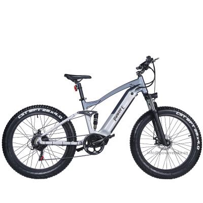 China Aluminum Alloy 48V 15Ah Lithium Battery Electric Bike 1000W One Piece Fat Aluminum Frame Powerul E Bike Fat Tire for sale