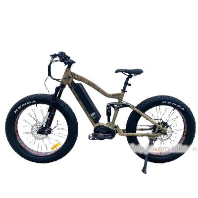 China Luxury Electric Bike 21Ah Fat Tire Fat Tire Mid Drive 1000w Electric Hunting Bike for sale