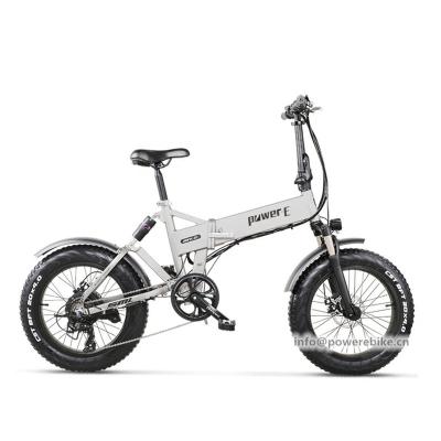 China Aluminum Alloy New 20 Inch 48V Hidden Battery Folding Electric Bike 48V 500W 750W Fat E Bike 4.0 By 12.8Ah Folding Electric Bike for sale