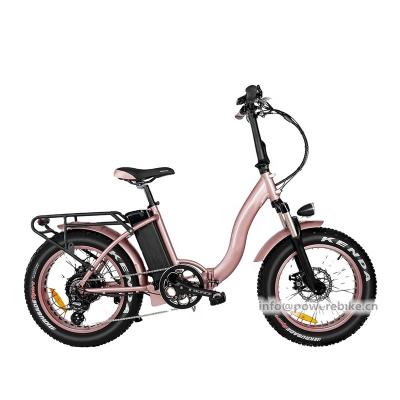 China 2021 New Luxury Women 20 Inch Ebikes 48V 500W-750W Motor 48V 16Ah IDS Battery Folding Electric Bike Beach for sale