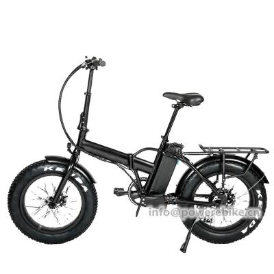 China Super Hot Fat Tire 48V 500w 750w Aluminum Alloy Folding Electric Bike 20 Inch*4.0 Kenda Electric Bike Fat Tire Snow Ebike for sale