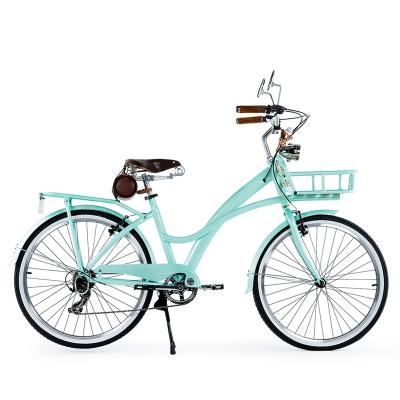 China Hot Lady 24/26Inch City Bicycle Vintage Retro Aluminum Alloy Fashionable Bike With 7 Speed ​​Gear for sale