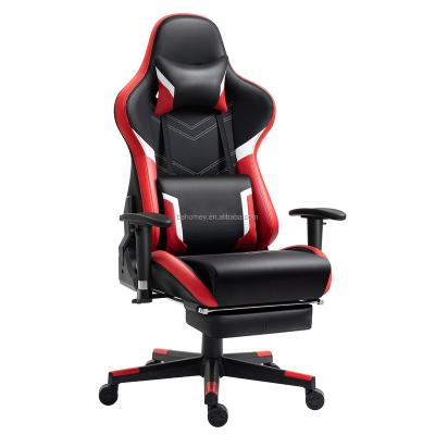 China 2022 Hot Sale Cheap Price (Height) Custom Adjustable Chairs PU Black And Red Leather Gaming Desk Gamer Chair For Computer PC Game for sale