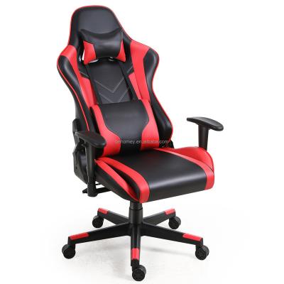 China (Size)Cheap Price Adjustable Custom Chairs PU Black And Red Leather Gaming Desk Gamer Chair For Computer PC Game for sale