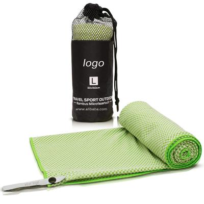 China Custom Made QUICK DRY Microfiber Towel Cooling Bamboo for Gym, Travel, Camping for sale