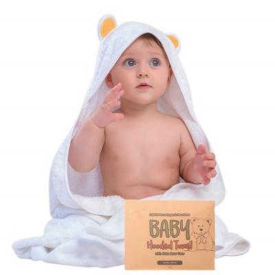 China QUICK DRY Ultra Soft Hypoallergenic 100% Organic Organic Baby Towels Bamboo Hooded for sale