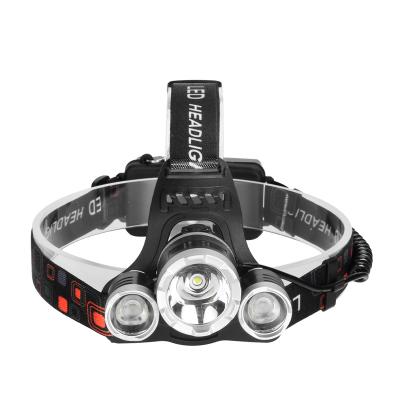 China Durable Waterproof Camping Lithium Batteries Aluminum+ABS IP44 2400LM LED Rechargable Headlights for sale