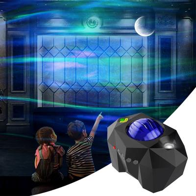 China Modern Remote Control LED Bedroom Smart Starry Living Room LED Lamp Colorful VCAN RGB Music Galaxy Night Star Galaxy Projector Lighting for sale