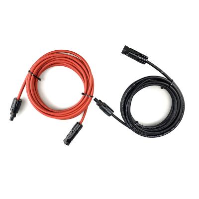 China Solar Power Plant Extension Cable 6mm2 30A 10meter DC-DC Red Male Female PV Cable Extension Wire for sale