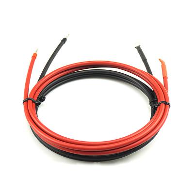 China Custom Construction ISO Certification PNTECH Battery Inverter Wire 50cm 4AWG 25mm2 Red And Black Auto Battery Cables With Ring Terminals Copp for sale