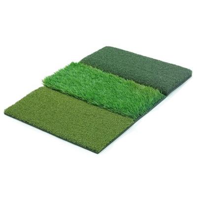 China Tri Turf Collapsible Golf Hitting Matt for Indoor Backyard for sale