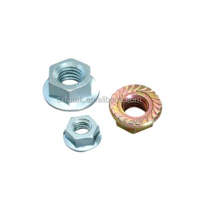 China Pan 304/316 Stainless Steel Non Slip Hex Head Flange Nuts Hex Nuts With Flange for sale