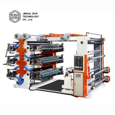 China Garment Shops FP6600 PVC BOPP PE Plastic Film Bag 2 4 6 8 Color Flexo Flexo Printing Machine for sale