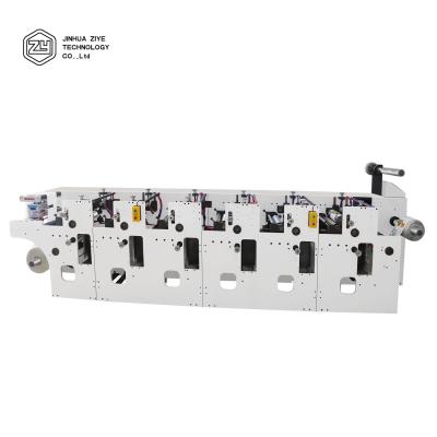 China Garment Shops Flexographic Machine FPL320-6 Horizontal Unit Flexo Printing Popular For Sticker Label Stock Film Paper With UV Die-Cutting for sale