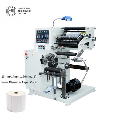 China food & Beverage Plant SL420BC Small Diameter Paper Tube 13/14/15 mm Label Paper Roll Slitting And Rewinding Machine for sale