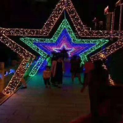 China Large Christmas Arch Star Commercial Outdoor Lawn Lawn Decoration LED Light Use Pattern Light Waterproof for sale