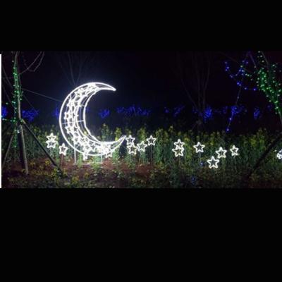 China Copper Wire Event Moon Pattern 2d Outdoor Led Ramadan Decoration Light for sale