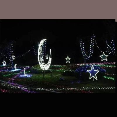 China copper wire event moon pattern 2d outdoor led Ramadan decoration light for wedding party garden shopping mall for sale