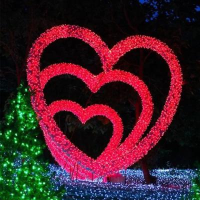 China Romantic Copper Wiring Heart Tunnel Light to Wedding Decoration Sculpture Pattern Light Outdoor Waterproof Landscape for sale