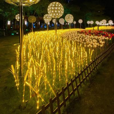 China Customized Decorative Landscape Rectified Outdoor Simulated Garden Path Lawn Wheat Ear Lamp LED Spike Light For Sale for sale