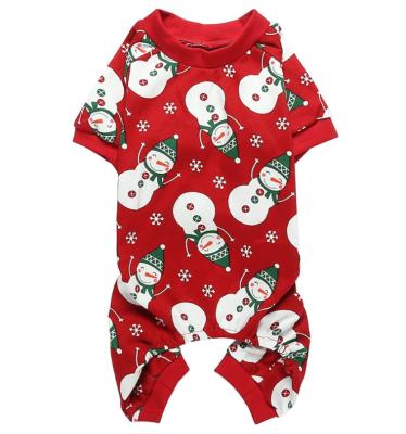 China Sustainable Christmas Promotion Custom Design Dogs Pajamas Clothes Cotton Polyester Pajamas For Dogs for sale