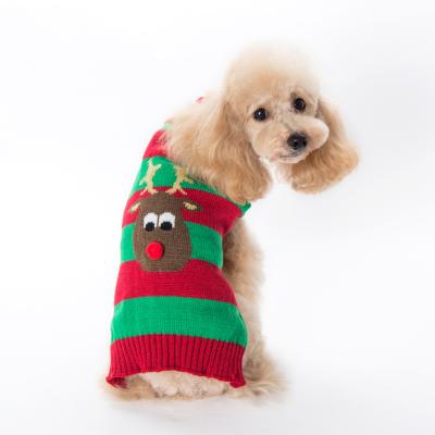 China Reflective pet supplies multi-size and multi style soft and comfortable pet christmas sweater clothes. for sale