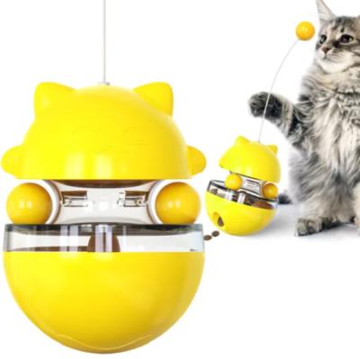 China Sustainable Grade Best Price Cheap Pet Toys Ball Toy Funny Cat Stick Cat Turntable Tumbler Leaky Food for sale