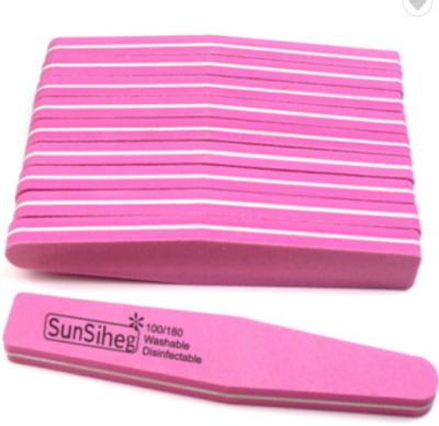 China Beauty Nail Salon 10pcs/Set Pink Sponge Nail Folder Manicure And Pedicure Tool Can Be Customized With Double Sides Rhombic Nail Logo Folder for sale