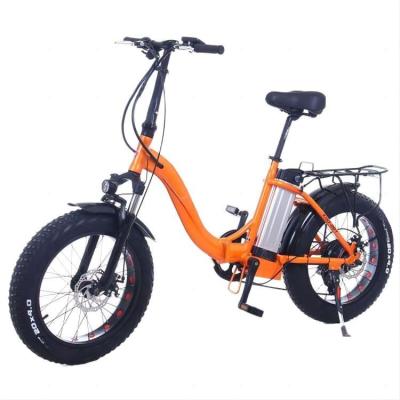 China Aluminum Alloy Lithium Battery Snowmobile Tire 4.0 Off-Road Fat Mountain Bike 20 Inch Folding Electric Bicycle 2023 for sale