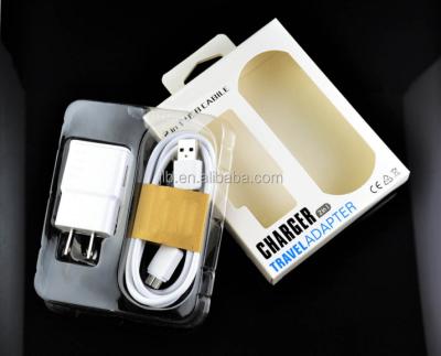 China Recyclable Blister Paper Packing Universal Mobile Phone Charger White Case Packaging for sale