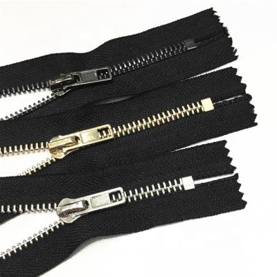 China Eco - Friendly Custom Black No.5 Zipper Anti Gunmetal Sustainable Brass Zipper for sale