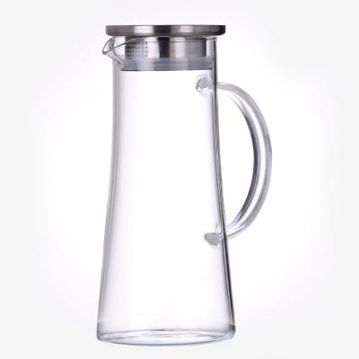 China 950ml/32oz Sustainable Glass Teapot With Infuser Tea Stovetop Kettle Safe Loose Leaf Teapot for sale