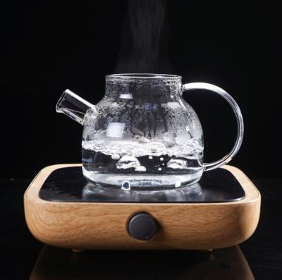 China 700ml Double Wall Borosilicate Glass Sustainable Hand Made Teapot With Lid for sale