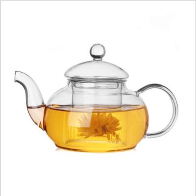 China Viable Factory Wholesale OEM High Quality Heat Resistant Glass Tea Cups Teapot With Filter Glass Teapots for sale