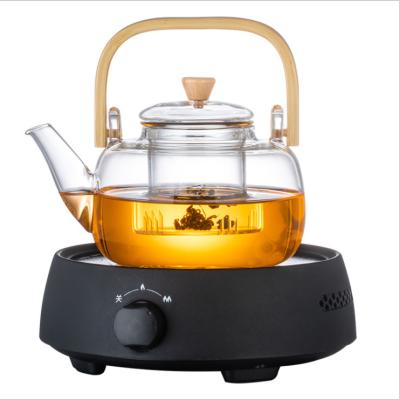 China Removable Glass Infuser 900mL High Borosilicate Glass Sustainable Teapot Kettle for sale