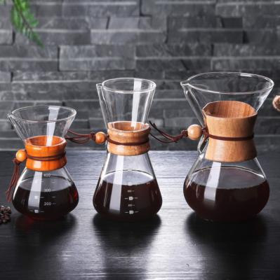 China XINAO Eco-friendly Handmade Coffee Sharing Chemex Pots With Filter And Coffee Cups for sale