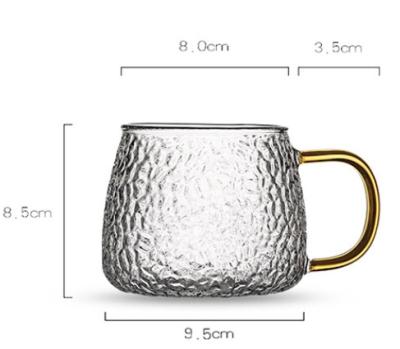 China Eco-Friendly Wholesale Thick Bottom Reusable Double Wall Coffee Hotel Round Glass Mug for sale