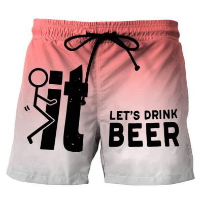 China European and American New Style Men's Beach Shorts Youth Solid Color Letter Cartoon Printed Popular Shorts Breathable Wholesale for sale