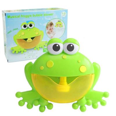 China Amazon Best Selling Musical Bath Toy Frog and Crab Bubble Fan Baby Bath Toys for sale