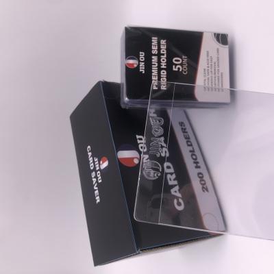 China Clear Lozenge Card Sleeve for PVC Manufacturer JO-KY-03 PVC Sports Card Holder Basketball Cards for sale